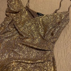 Gold cocktail dress